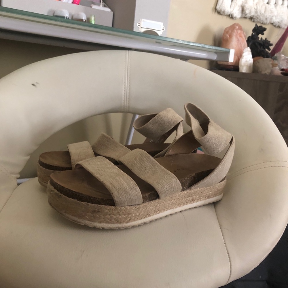 Cream sandals